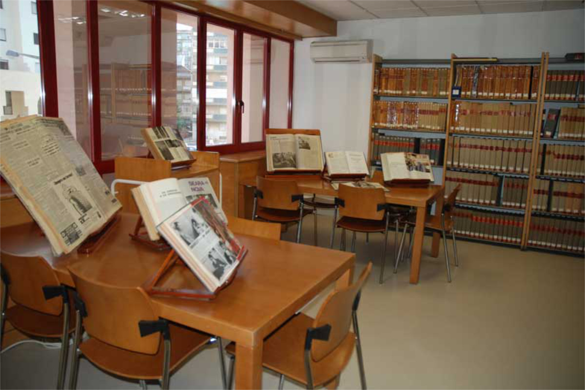 Sala de leitura da Hemeroteca Municipal de Lisboa