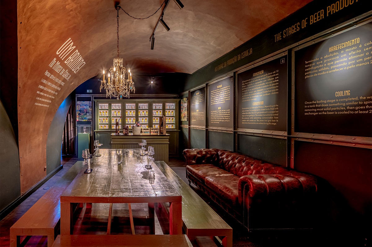 Sala de Prova de Cerveja no interior do Museu